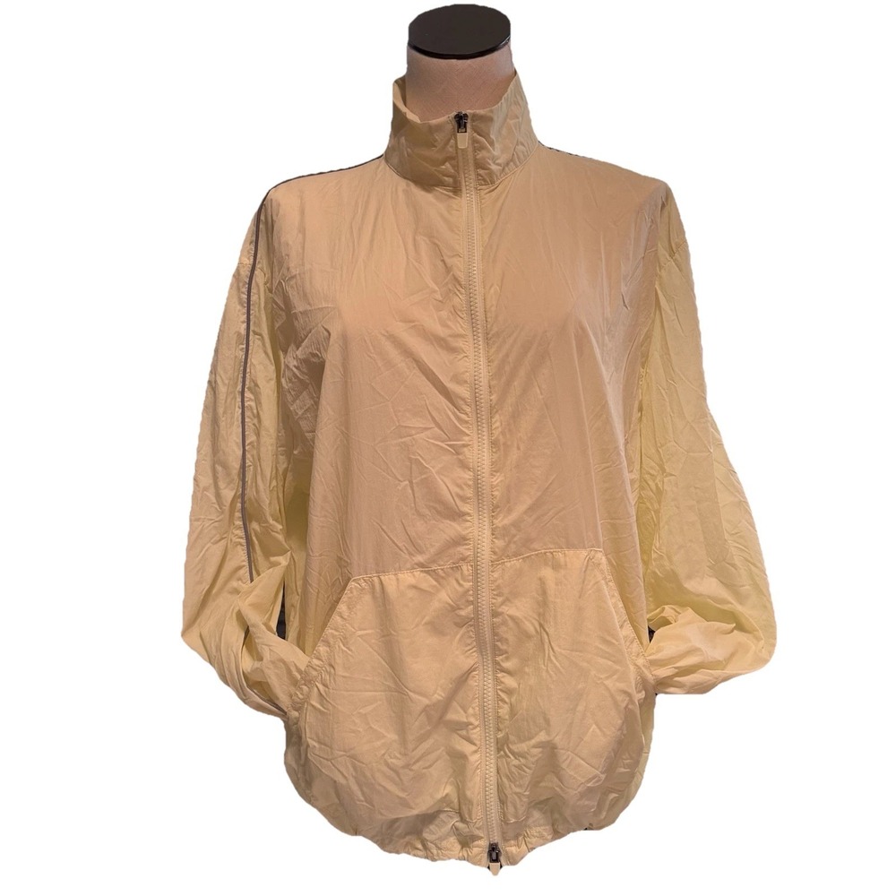 Fabletics Women's Yellow Nylon Windbreaker Jacket Full Zip Lightweight Size M